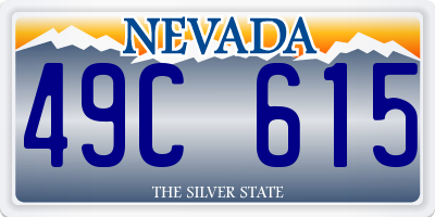 NV license plate 49C615