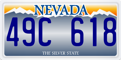 NV license plate 49C618