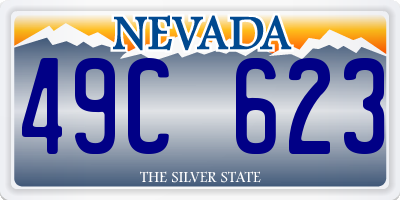 NV license plate 49C623