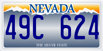 NV license plate 49C624