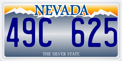 NV license plate 49C625