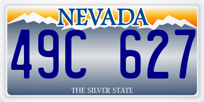 NV license plate 49C627