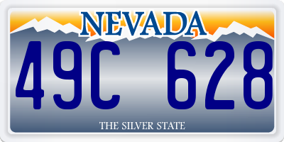 NV license plate 49C628