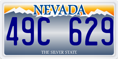 NV license plate 49C629