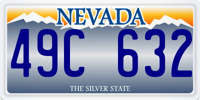 NV license plate 49C632