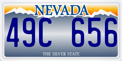 NV license plate 49C656