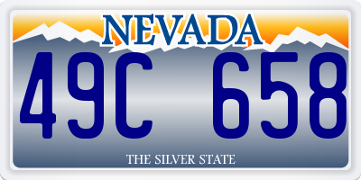 NV license plate 49C658