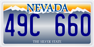 NV license plate 49C660