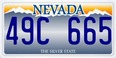 NV license plate 49C665