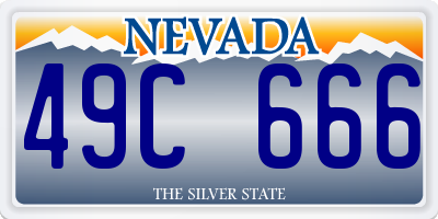 NV license plate 49C666