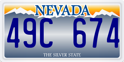 NV license plate 49C674