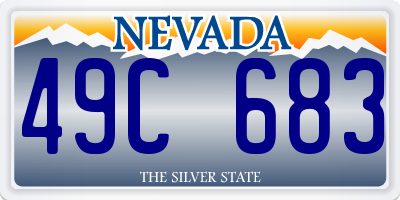 NV license plate 49C683