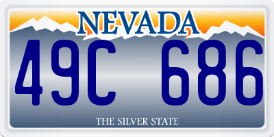 NV license plate 49C686