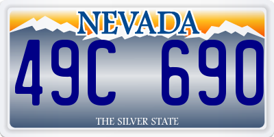 NV license plate 49C690