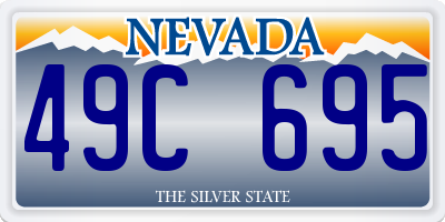 NV license plate 49C695