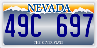 NV license plate 49C697