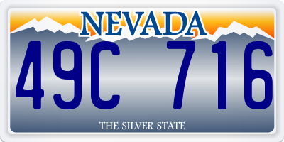 NV license plate 49C716