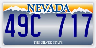 NV license plate 49C717