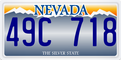 NV license plate 49C718