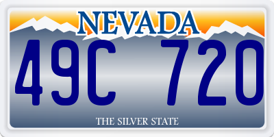 NV license plate 49C720