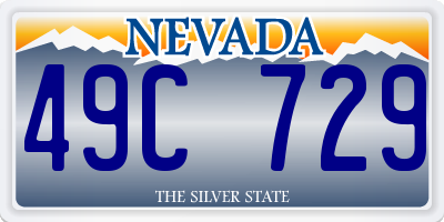 NV license plate 49C729