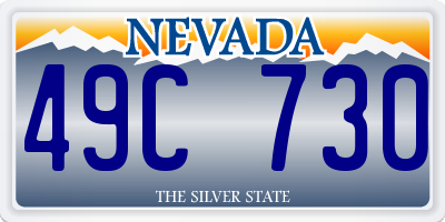 NV license plate 49C730