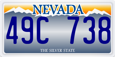 NV license plate 49C738