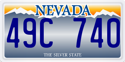 NV license plate 49C740
