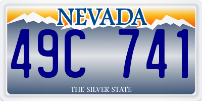 NV license plate 49C741