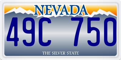 NV license plate 49C750