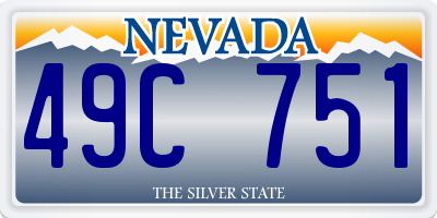 NV license plate 49C751