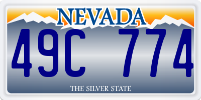 NV license plate 49C774