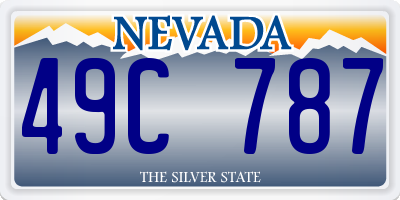 NV license plate 49C787