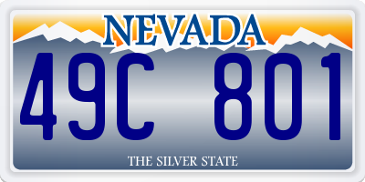 NV license plate 49C801