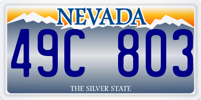 NV license plate 49C803