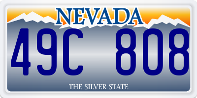 NV license plate 49C808