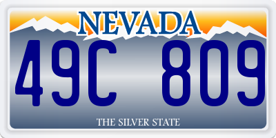 NV license plate 49C809