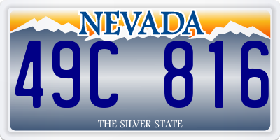 NV license plate 49C816