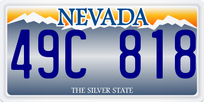 NV license plate 49C818