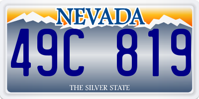 NV license plate 49C819