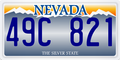 NV license plate 49C821