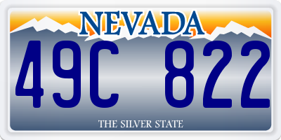 NV license plate 49C822