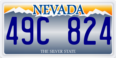 NV license plate 49C824