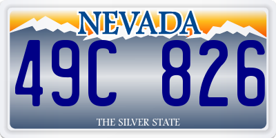 NV license plate 49C826