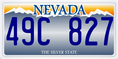 NV license plate 49C827