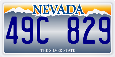 NV license plate 49C829