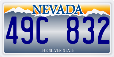 NV license plate 49C832