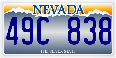 NV license plate 49C838