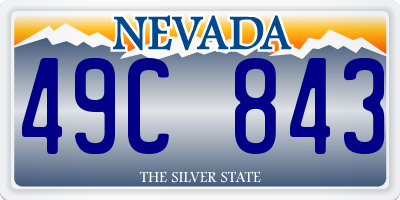 NV license plate 49C843