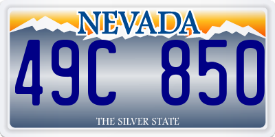NV license plate 49C850